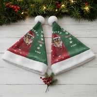 German Shepherd Merry Christmas Christmas Santa Hat Xmas Holiday Patterns - Wonder Print Shop