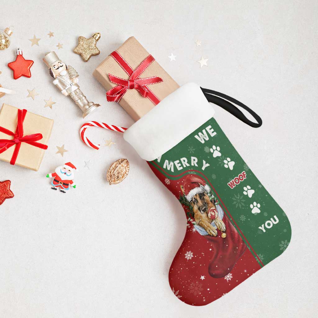 German Shepherd Merry Christmas Christmas Stocking Xmas Holiday Patterns - Wonder Print Shop