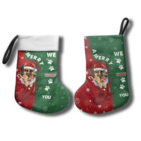 German Shepherd Merry Christmas Christmas Stocking Xmas Holiday Patterns - Wonder Print Shop
