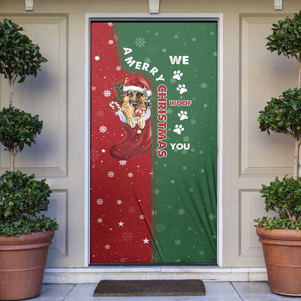 German Shepherd Merry Christmas Christmas Door Cover Xmas Holiday Patterns - Wonder Print Shop