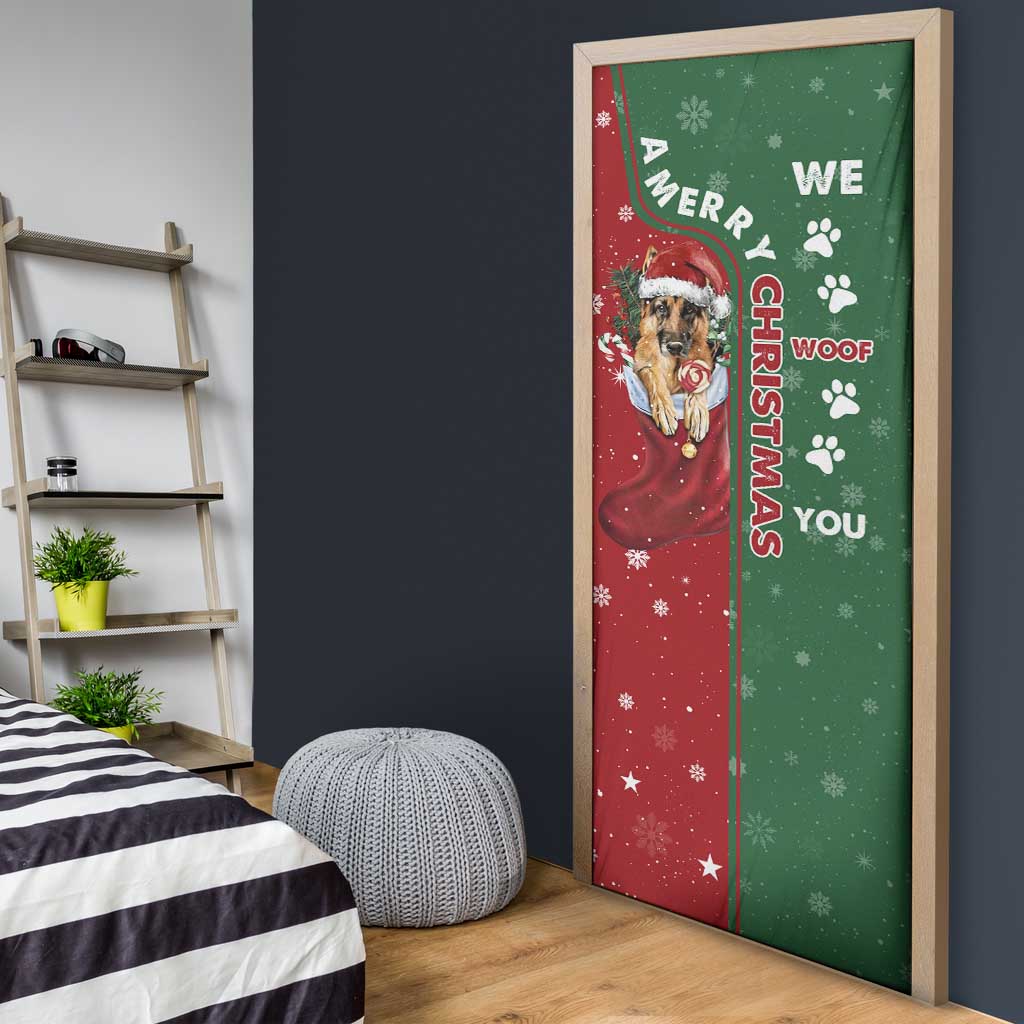 German Shepherd Merry Christmas Christmas Door Cover Xmas Holiday Patterns - Wonder Print Shop