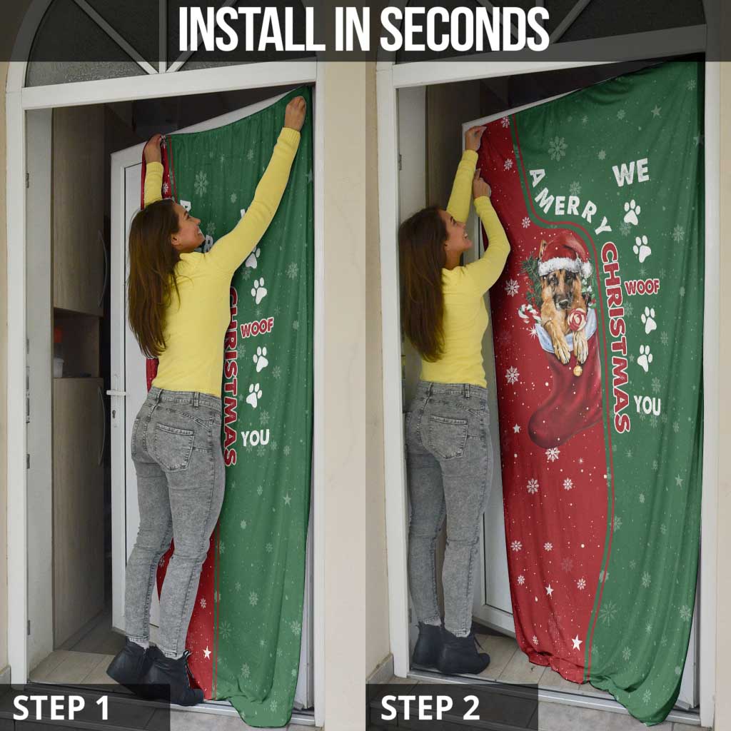 German Shepherd Merry Christmas Christmas Door Cover Xmas Holiday Patterns - Wonder Print Shop