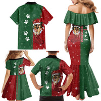 German Shepherd Merry Christmas Christmas Family Matching Mermaid Dress and Hawaiian Shirt Xmas Holiday Patterns - Wonder Print Shop
