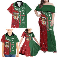 German Shepherd Merry Christmas Christmas Family Matching Off Shoulder Maxi Dress and Hawaiian Shirt Xmas Holiday Patterns - Wonder Print Shop