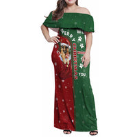 German Shepherd Merry Christmas Christmas Family Matching Off Shoulder Maxi Dress and Hawaiian Shirt Xmas Holiday Patterns - Wonder Print Shop