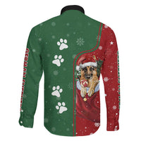 German Shepherd Merry Christmas Christmas Family Matching Off Shoulder Short Dress and Hawaiian Shirt Xmas Holiday Patterns - Wonder Print Shop