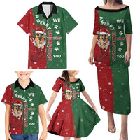 German Shepherd Merry Christmas Christmas Family Matching Puletasi and Hawaiian Shirt Xmas Holiday Patterns - Wonder Print Shop