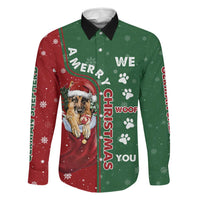 German Shepherd Merry Christmas Christmas Family Matching Summer Maxi Dress and Hawaiian Shirt Xmas Holiday Patterns - Wonder Print Shop