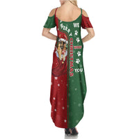 German Shepherd Merry Christmas Christmas Family Matching Summer Maxi Dress and Hawaiian Shirt Xmas Holiday Patterns - Wonder Print Shop