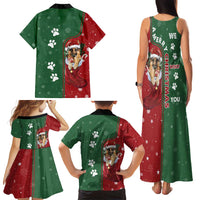 German Shepherd Merry Christmas Christmas Family Matching Tank Maxi Dress and Hawaiian Shirt Xmas Holiday Patterns - Wonder Print Shop