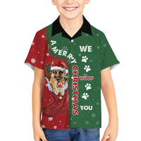 German Shepherd Merry Christmas Christmas Family Matching Tank Maxi Dress and Hawaiian Shirt Xmas Holiday Patterns - Wonder Print Shop