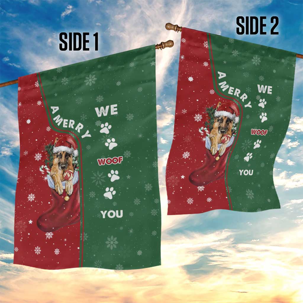 German Shepherd Merry Christmas Christmas Garden Flag Xmas Holiday Patterns - Wonder Print Shop