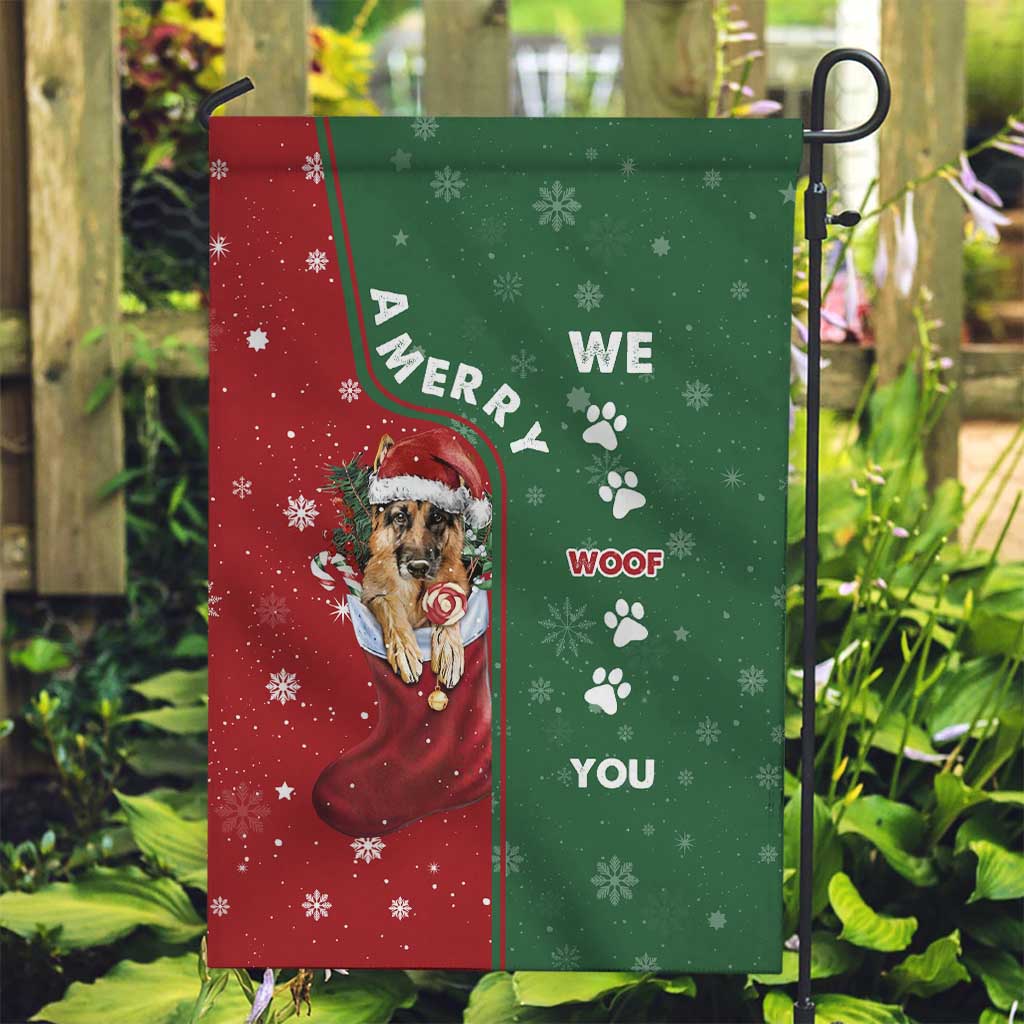 German Shepherd Merry Christmas Christmas Garden Flag Xmas Holiday Patterns - Wonder Print Shop