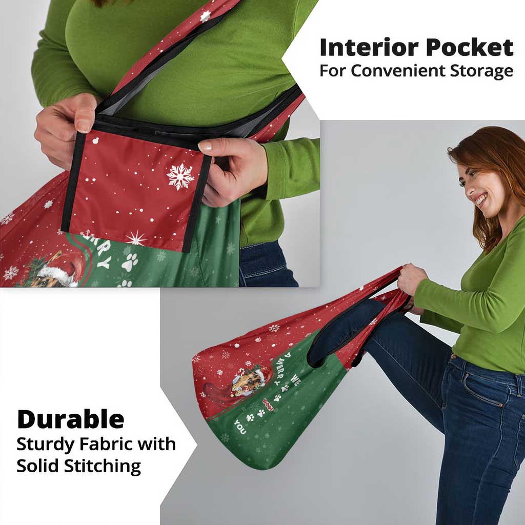 German Shepherd Merry Christmas Christmas Grocery Bag Xmas Holiday Patterns - Wonder Print Shop