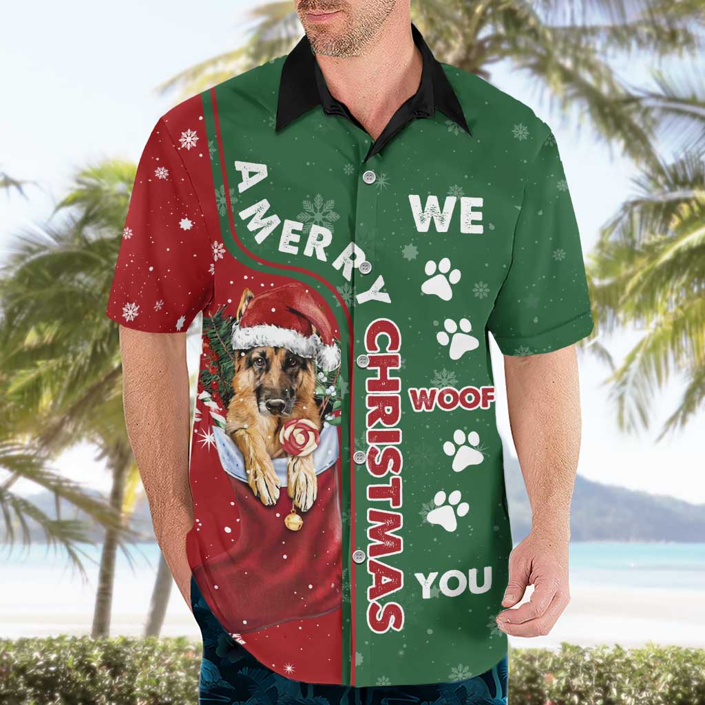 German Shepherd Merry Christmas Christmas Hawaiian Shirt Xmas Holiday Patterns - Wonder Print Shop