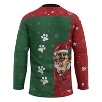 German Shepherd Merry Christmas Christmas Hockey Jersey Xmas Holiday Patterns - Wonder Print Shop