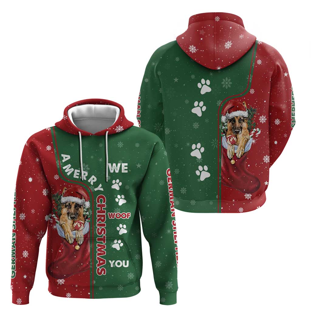 German Shepherd Merry Christmas Christmas Hoodie Xmas Holiday Patterns - Wonder Print Shop