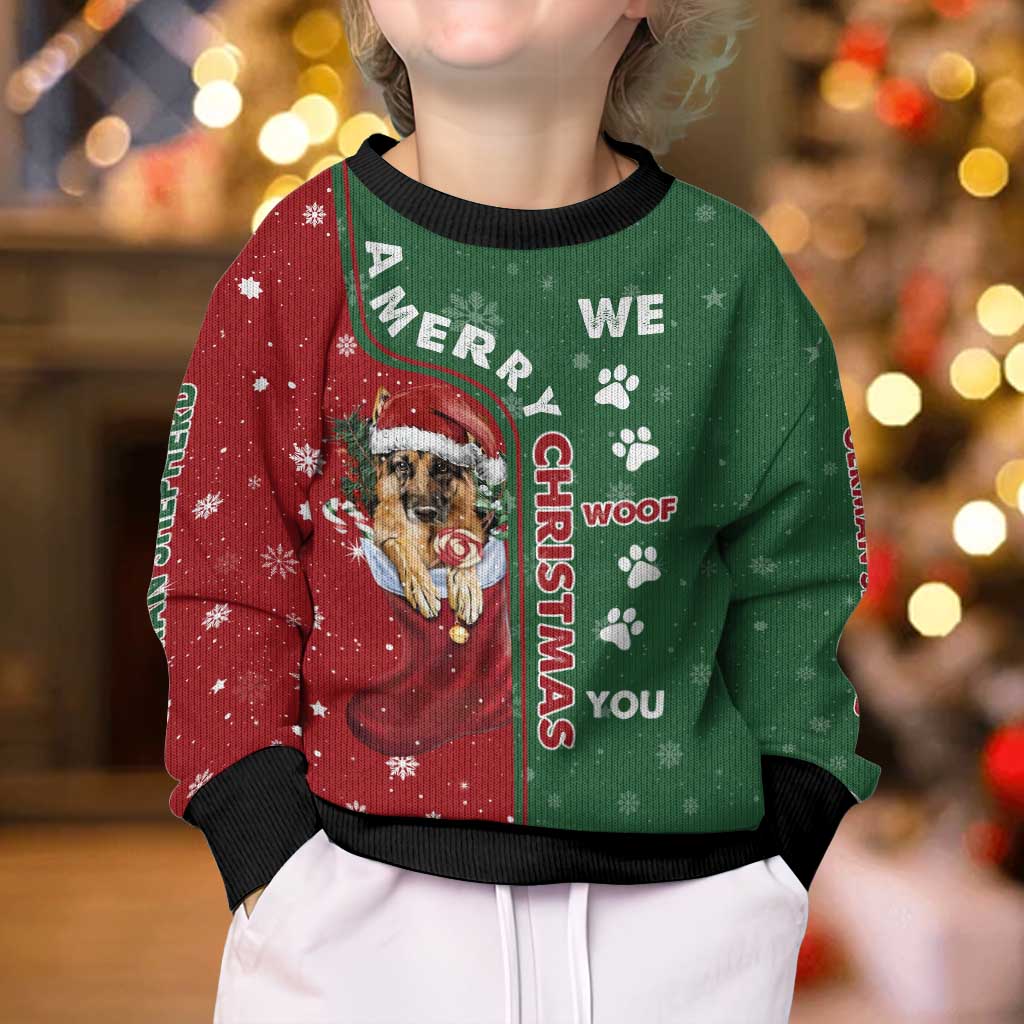 German Shepherd Merry Christmas Kid Ugly Christmas Sweater Xmas Holiday Patterns - Wonder Print Shop