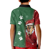 German Shepherd Merry Christmas Christmas Kid Polo Shirt Xmas Holiday Patterns - Wonder Print Shop