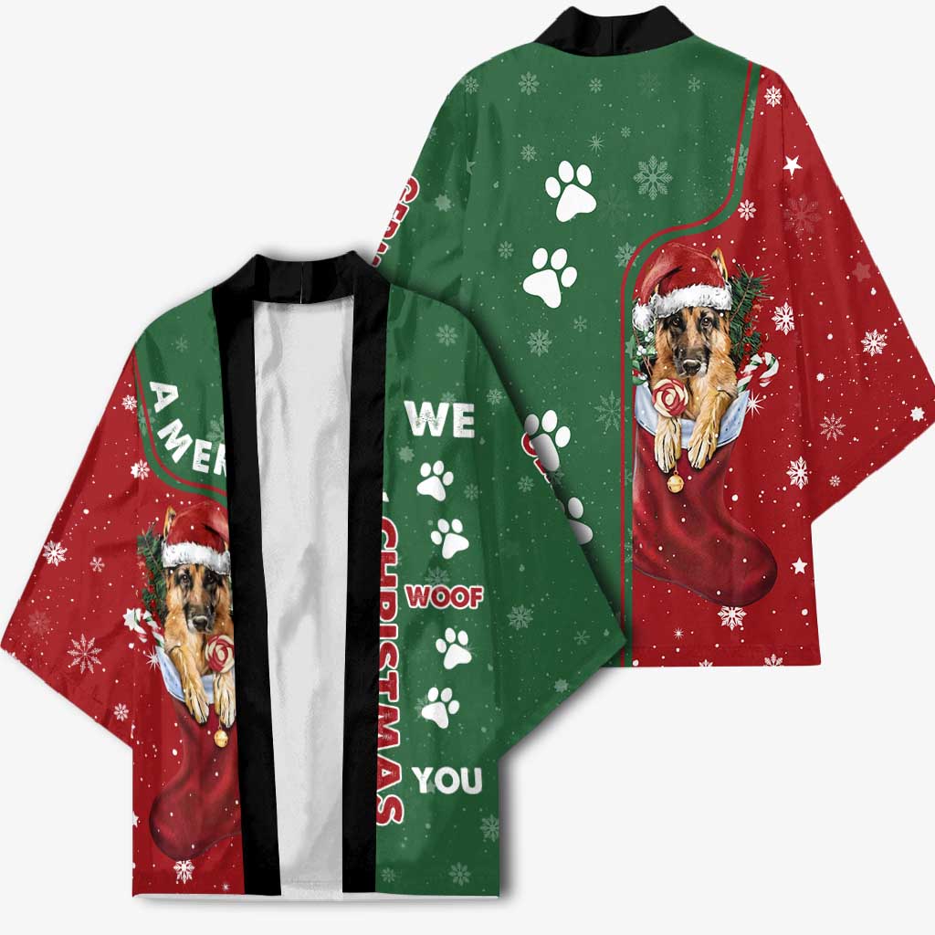 German Shepherd Merry Christmas Christmas Kimono Xmas Holiday Patterns - Wonder Print Shop