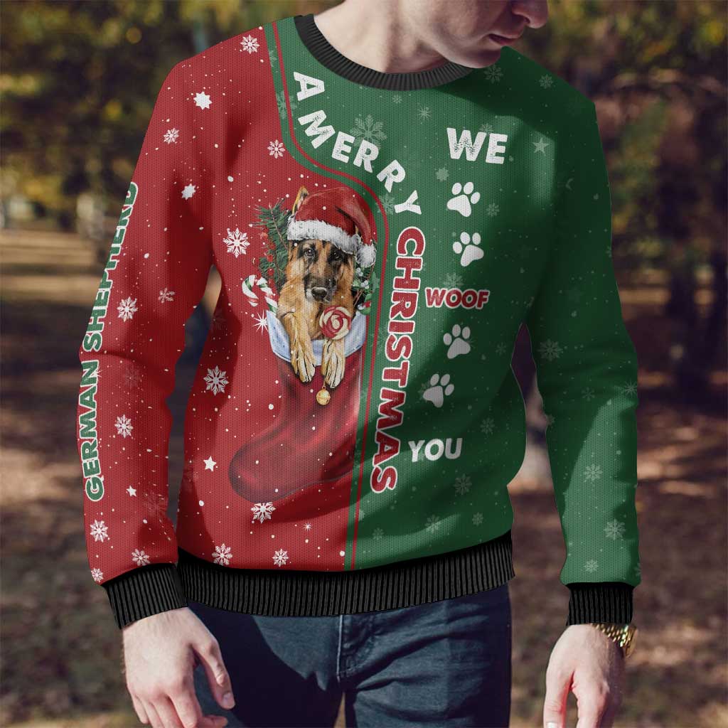 German Shepherd Merry Christmas Ugly Christmas Sweater Xmas Holiday Patterns - Wonder Print Shop