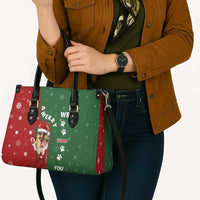 German Shepherd Merry Christmas Christmas Leather Bag Xmas Holiday Patterns - Wonder Print Shop