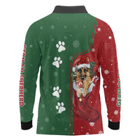 German Shepherd Merry Christmas Christmas Long Sleeve Polo Shirt Xmas Holiday Patterns - Wonder Print Shop