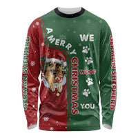 German Shepherd Merry Christmas Christmas Long Sleeve Shirt Xmas Holiday Patterns - Wonder Print Shop