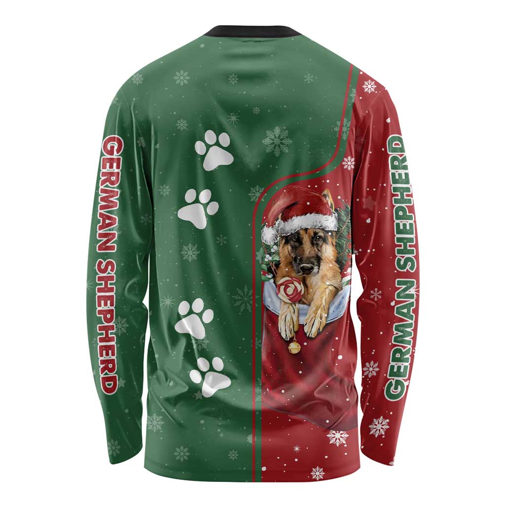 German Shepherd Merry Christmas Christmas Long Sleeve Shirt Xmas Holiday Patterns - Wonder Print Shop