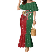 German Shepherd Merry Christmas Christmas Mermaid Dress Xmas Holiday Patterns - Wonder Print Shop