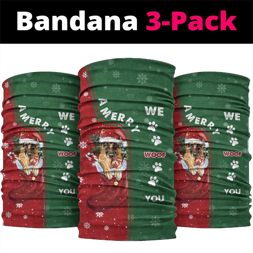 German Shepherd Merry Christmas Christmas Neck Gaiter Xmas Holiday Patterns - Wonder Print Shop