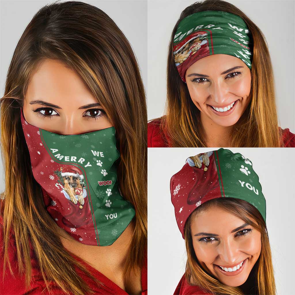 German Shepherd Merry Christmas Christmas Neck Gaiter Xmas Holiday Patterns - Wonder Print Shop