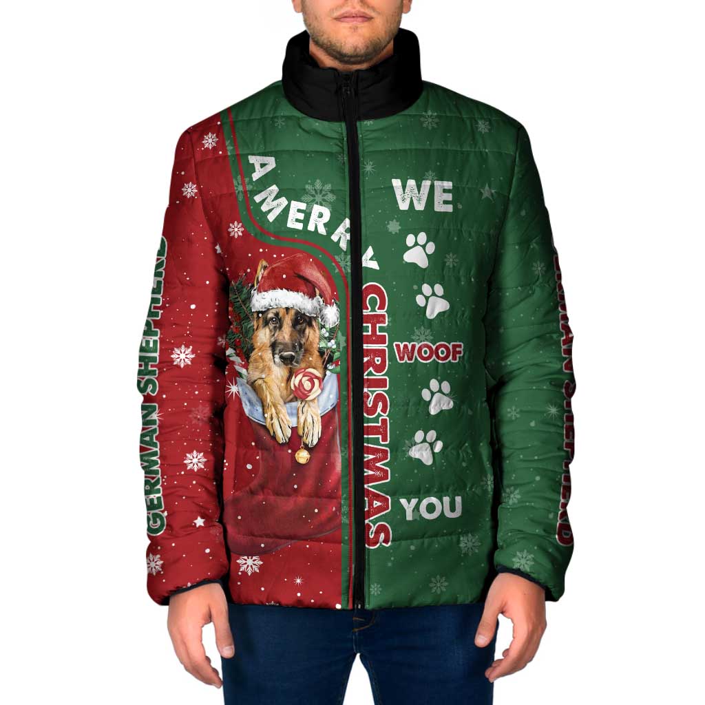 German Shepherd Merry Christmas Christmas Padded Jacket Xmas Holiday Patterns - Wonder Print Shop