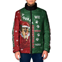 German Shepherd Merry Christmas Christmas Padded Jacket Xmas Holiday Patterns - Wonder Print Shop
