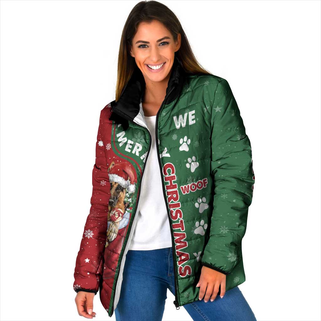 German Shepherd Merry Christmas Christmas Padded Jacket Xmas Holiday Patterns - Wonder Print Shop
