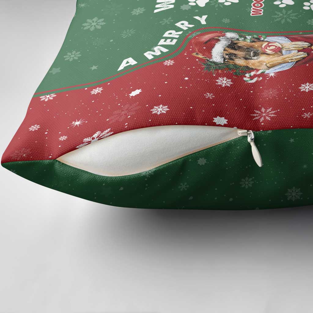 German Shepherd Merry Christmas Christmas Pillow Cover Xmas Holiday Patterns - Wonder Print Shop
