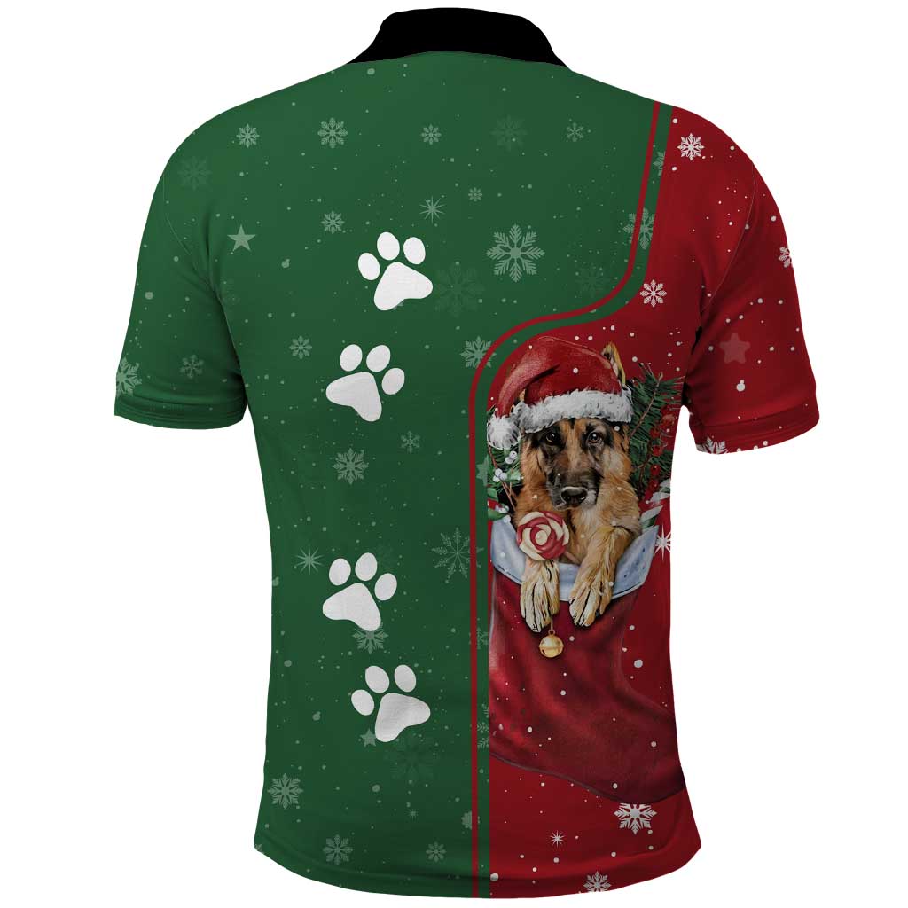 German Shepherd Merry Christmas Christmas Polo Shirt Xmas Holiday Patterns - Wonder Print Shop