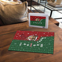 German Shepherd Merry Christmas Christmas Puzzle Xmas Holiday Patterns - Wonder Print Shop