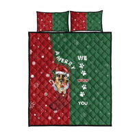 German Shepherd Merry Christmas Christmas Quilt Bed Set Xmas Holiday Patterns - Wonder Print Shop