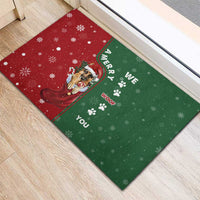 German Shepherd Merry Christmas Christmas Rubber Doormat Xmas Holiday Patterns - Wonder Print Shop