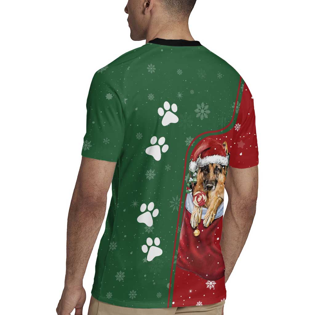 German Shepherd Merry Christmas Christmas Rugby Jersey Xmas Holiday Patterns - Wonder Print Shop