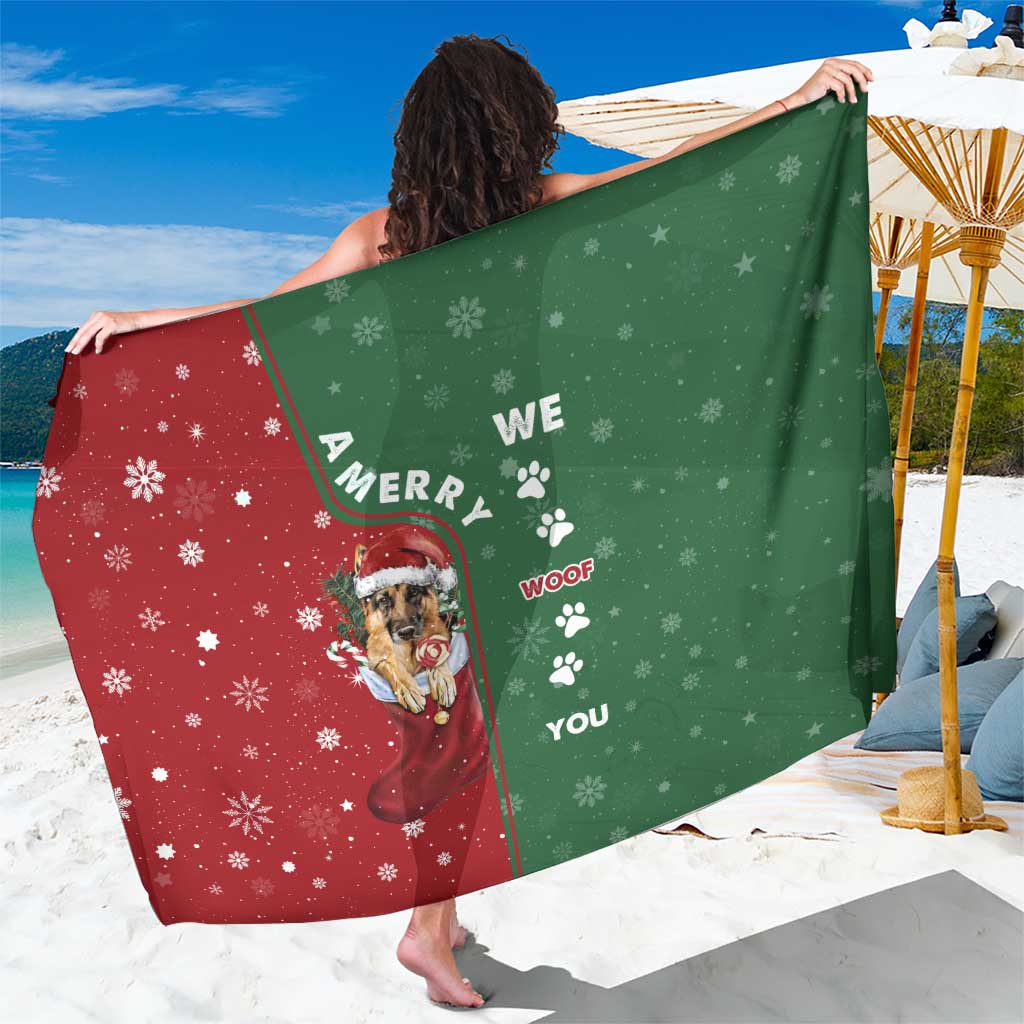 German Shepherd Merry Christmas Christmas Sarong Xmas Holiday Patterns - Wonder Print Shop