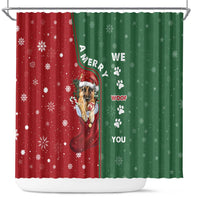 German Shepherd Merry Christmas Christmas Shower Curtain Xmas Holiday Patterns - Wonder Print Shop
