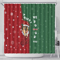 German Shepherd Merry Christmas Christmas Shower Curtain Xmas Holiday Patterns - Wonder Print Shop