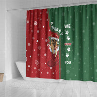 German Shepherd Merry Christmas Christmas Shower Curtain Xmas Holiday Patterns - Wonder Print Shop