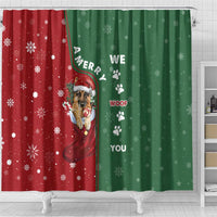 German Shepherd Merry Christmas Christmas Shower Curtain Xmas Holiday Patterns - Wonder Print Shop