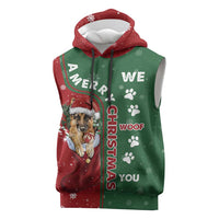 German Shepherd Merry Christmas Christmas Sleeveless Hoodie Xmas Holiday Patterns - Wonder Print Shop