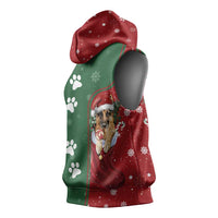 German Shepherd Merry Christmas Christmas Sleeveless Hoodie Xmas Holiday Patterns - Wonder Print Shop