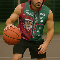 German Shepherd Merry Christmas Christmas Sleeveless Zip Hoodie Xmas Holiday Patterns - Wonder Print Shop
