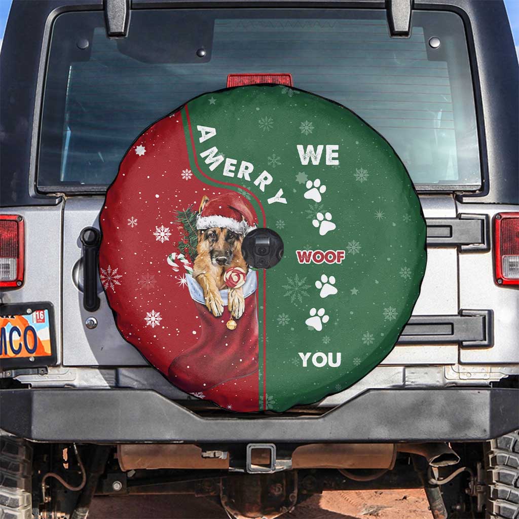 German Shepherd Merry Christmas Christmas Spare Tire Cover Xmas Holiday Patterns - Wonder Print Shop